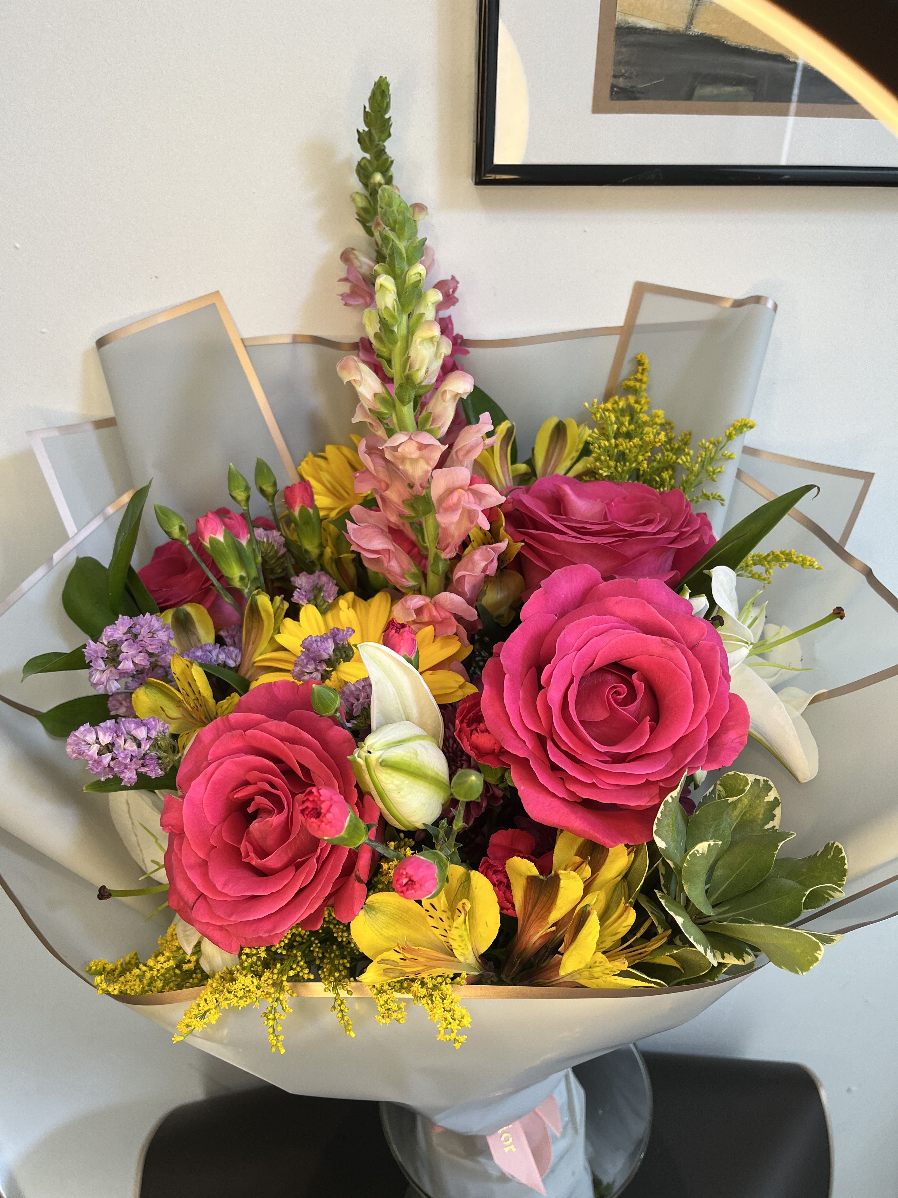 Sunset Blooms  - A beautiful, colorful mixed bouquet, perfect for any occasion (vase not included).