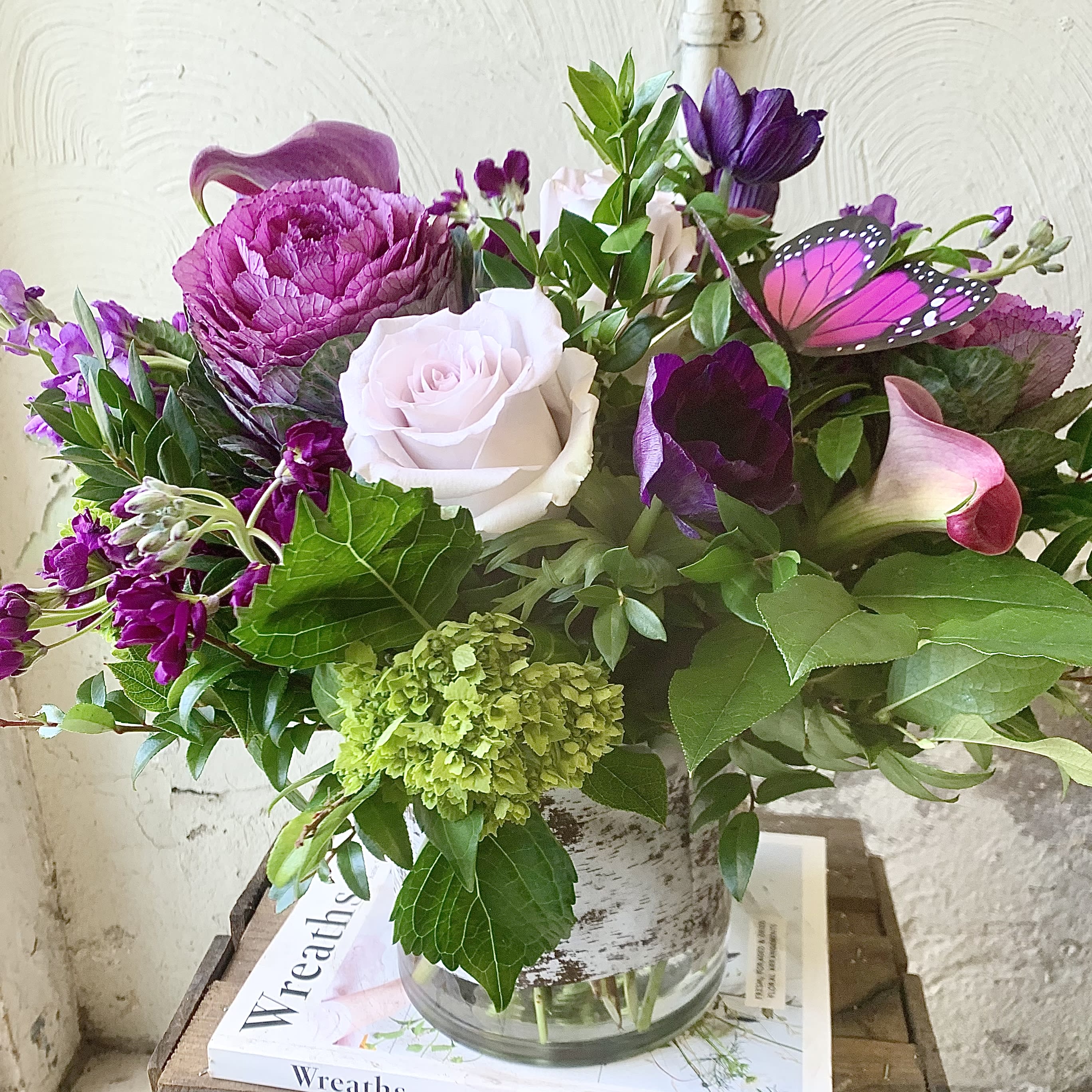 First Frost - Lush kales and hardy blooms in beautiful violet blooms