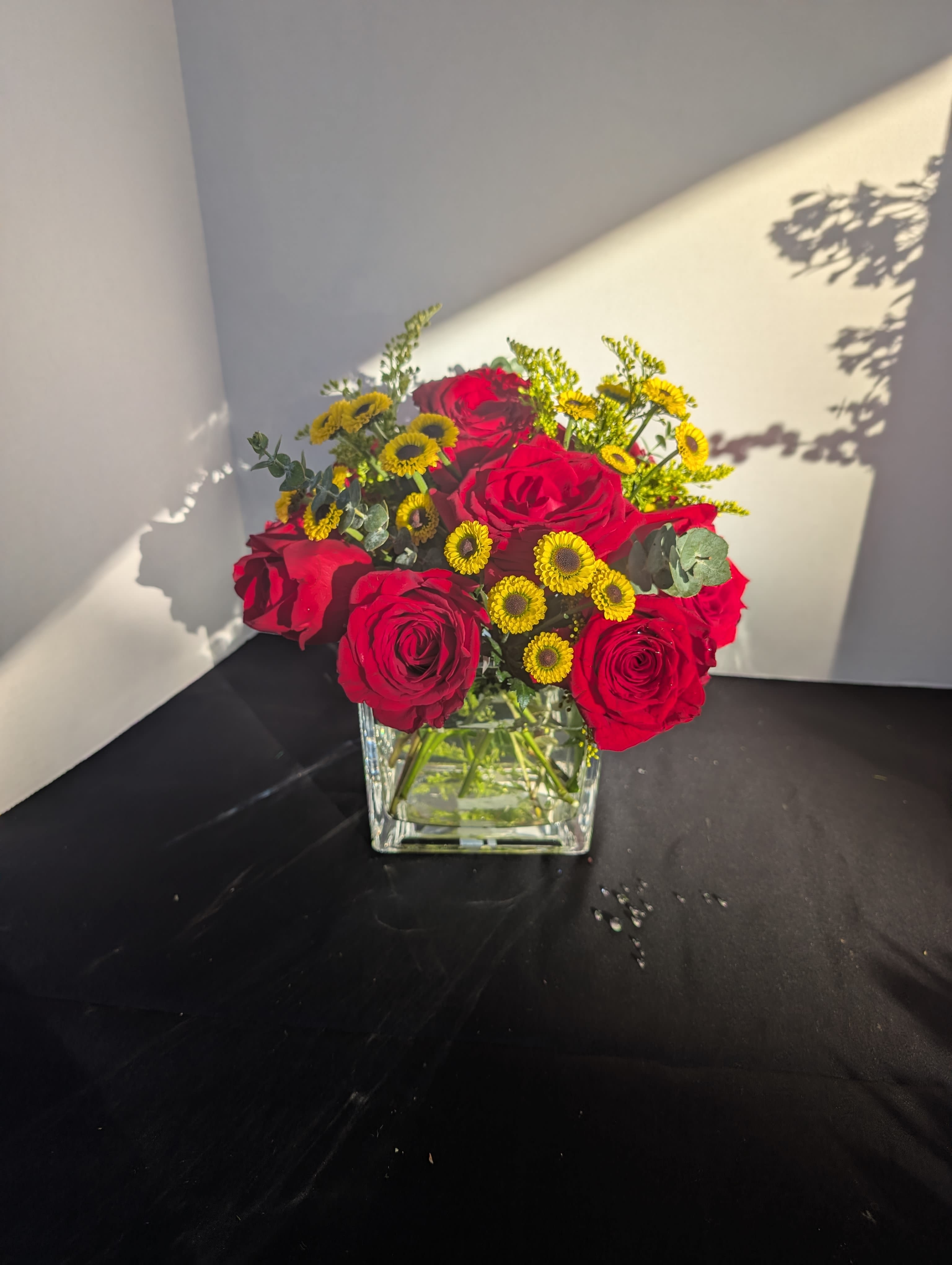 Ray Of Sunshine  - &quot;A beautiful arrangement of hand-picked roses and daisies to brighten your day and bring a smile to your face! Perfect for any occasion or just because.&quot;