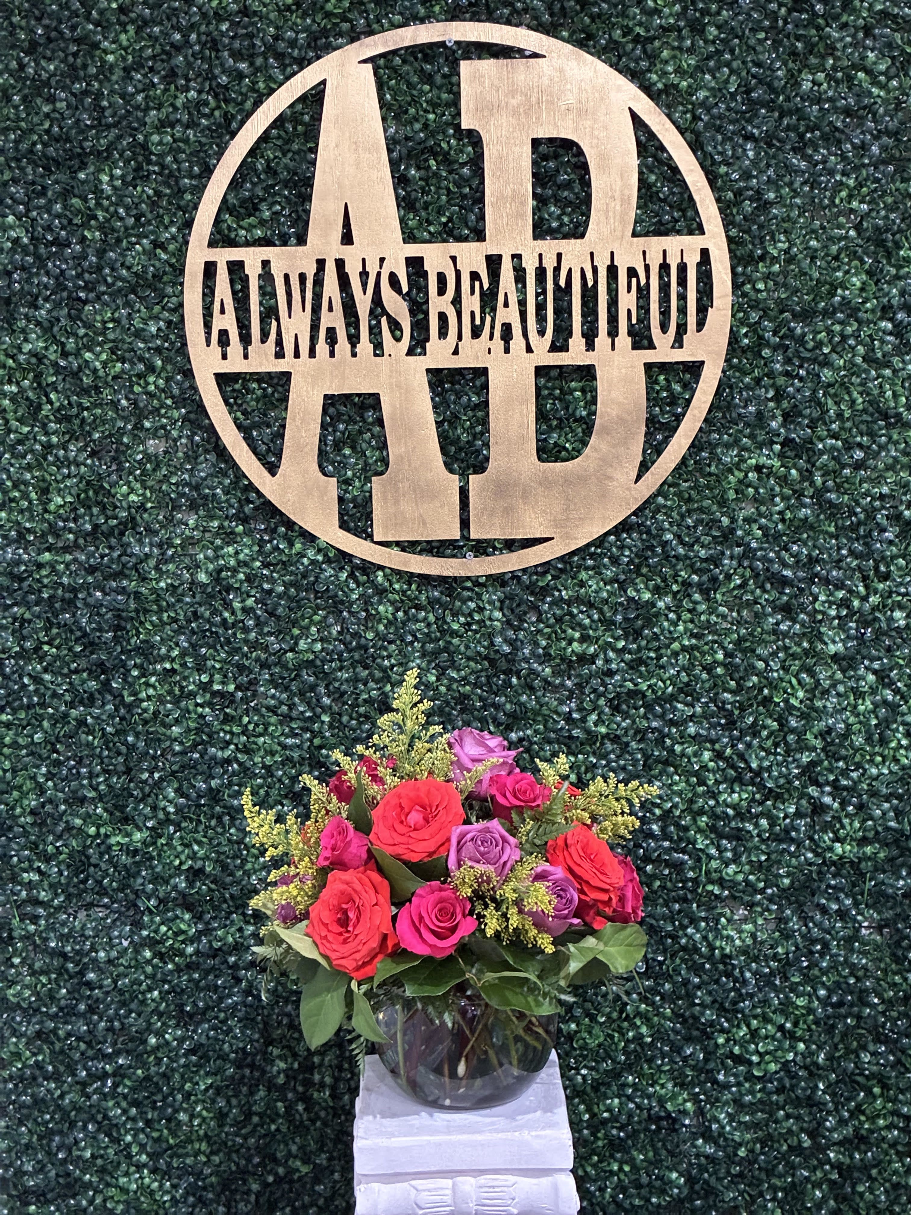 Daybreak - A lovely bowl of colorful roses brightens and lifts any room (and relationship!) A great gift for sending on Valentine's Day to your significant other, your friend, or even your mom! 