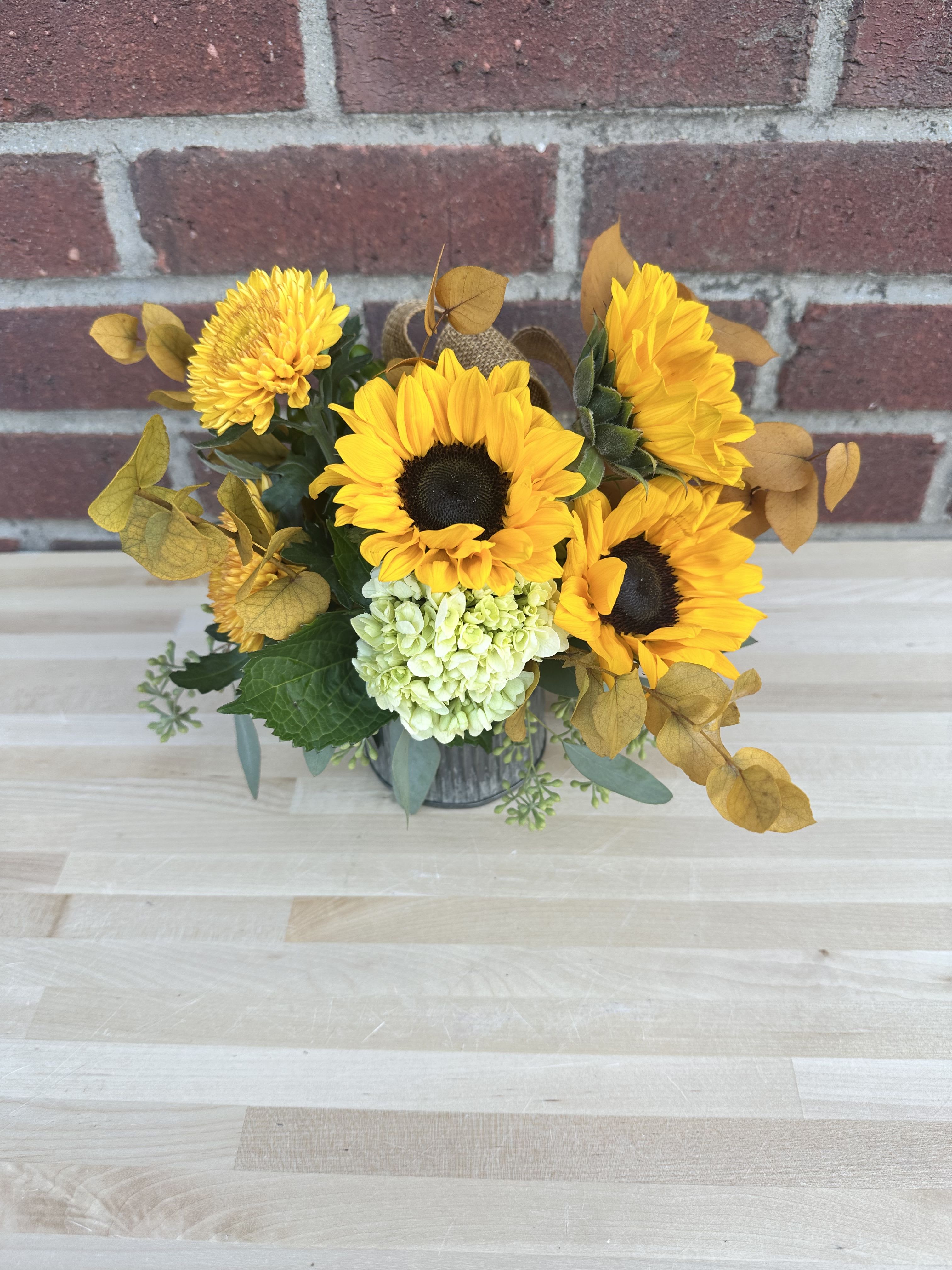 Mustard - This is our more interactive design options for those who want a fuller look on their table or more versatility to create a tablescape look or decorate more areas of their home.   Basic Option: 1 ARRANGEMENT Deluxe Option:  2 ARRANGEMENTS Premium Option: 3 ARRANGEMENTS   This is our MUSTARD color scheme option  FOR MIX AND MATCH PLEASE SELECT THE HARVEST COLLECTION OPTION! 