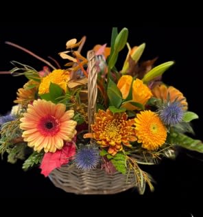 At the Hunt - A gorgeous gathering of richly hewed Autumn colors and textures sets the stage for a perfect day at the Hunt.  Temperatus brisk, sun at a familiar angle, excitement in the air as the horses and dogs head out to run amongst the acres of healthy pasture.  Back at the cabin, warm cider beckons and a lovely floral arrangement welcomes all returning from the hunt!