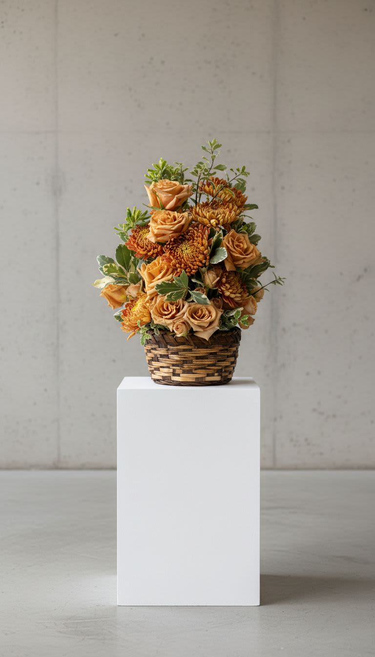 Toffee Harvest Basket - Pumpkin-brûlée tones + golden-hour vibes = Toffee Harvest Basket.