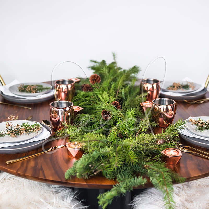 Call Me Martha  - Don’t stop believin’ (in your ability to host like a boss)! Featuring: 4' Mixed Cedar Green Garland &amp; Touches of Pinecones **Note that fresh garland maintains the best longevity when used outdoors in cooler climates. Heat or direct sun will shorten the life span of fresh garlands. Mist with water to help maintain freshness. 