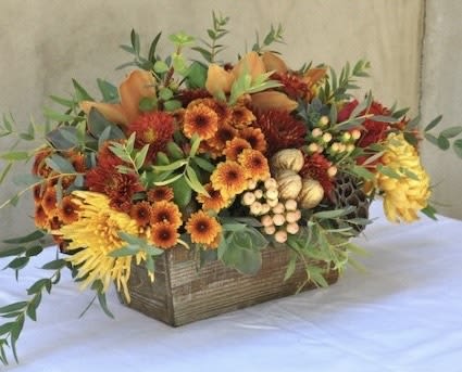 Crossword Clue Flowers For Thanksgiving Centerpiece - Enjoy the finer things in life, like this rustic Thanksgiving centerpiece that warms up the room with spots of gold and lighter greens. 
