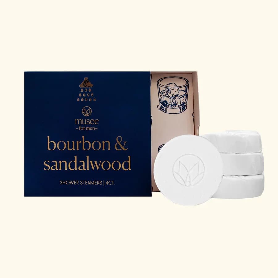 Bourbon &amp; Sandalwood Shower Steamers - Musee Shower Steamers | Bourbon &amp; Sandalwood 4ct.  Relax in a refreshing shower, as sandalwood essential oil fills the air and invigorates your senses. Tax free. Same-day hand delivery. Discover the art of giving at Petals, Wilmington, Delaware’s destination for luxury gifts and home décor. Our curated collection features beautifully crafted items for every occasion — birthdays, weddings, anniversaries, holidays, and life’s special celebrations. At Petals, we believe every gift should tell a story. From hand-poured candles and elegant keepsakes to stylish home accents, gourmet treats, and floral-inspired décor, our selection combines timeless charm with modern sophistication. Each piece is chosen with care to reflect the quality, creativity, and personal touch our Wilmington customers love.  Same-day delivery available throughout Wilmington and nearby areas including Greenville, Hockessin, Newark, and the Brandywine Valley Whether you’re looking for a thoughtful hostess gift, a luxury home accent, or something simply beautiful to brighten someone’s day, Petals offers fine gifts and personalized service that make every occasion memorable. Visit our Wilmington boutique or shop online today — and see why Petals is Delaware’s trusted name for fine gifts and inspired giving.