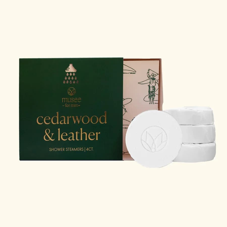 Cedarwood &amp; Leather Shower Steamers - Musee Shower Steamers | Cedarwood &amp; Leather 4ct.   Relax in a refreshing shower, as cedarwood essential oil fills the air and invigorates your senses. Tax free. Same-day hand delivery.  Discover the art of giving at Petals, Wilmington, Delaware’s destination for luxury gifts and home décor. Our curated collection features beautifully crafted items for every occasion — birthdays, weddings, anniversaries, holidays, and life’s special celebrations. At Petals, we believe every gift should tell a story. From hand-poured candles and elegant keepsakes to stylish home accents, gourmet treats, and floral-inspired décor, our selection combines timeless charm with modern sophistication. Each piece is chosen with care to reflect the quality, creativity, and personal touch our Wilmington customers love.  Same-day delivery available throughout Wilmington and nearby areas including Greenville, Hockessin, Newark, and the Brandywine Valley Whether you’re looking for a thoughtful hostess gift, a luxury home accent, or something simply beautiful to brighten someone’s day, Petals offers fine gifts and personalized service that make every occasion memorable. Visit our Wilmington boutique or shop online today — and see why Petals is Delaware’s trusted name for fine gifts and inspired giving.