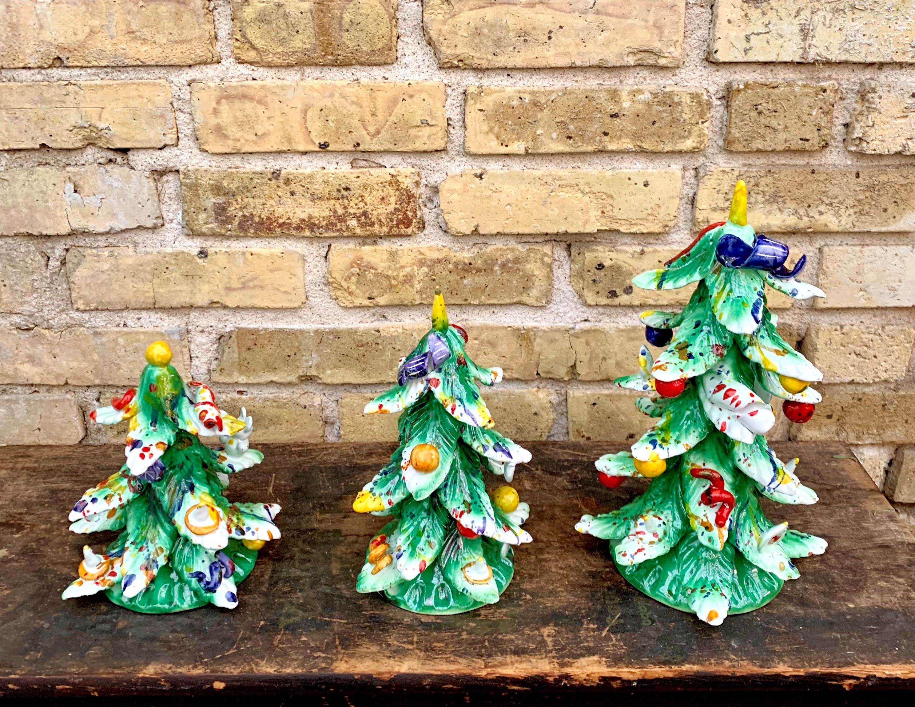 Christmas Wonder - Beautiul Ceramic Christmas Trees, Hand Made in Italy Make a Great Gift for That Special Person or for Yourself. Pricing is for Small, Medium and Large.