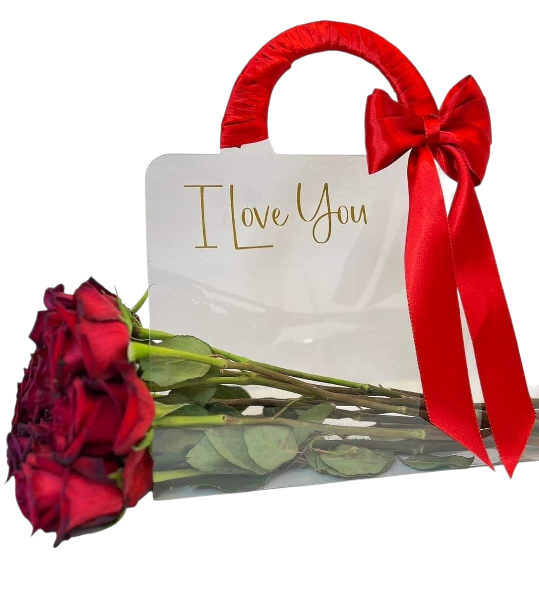 I love you - beautiful flower bag for any occasion