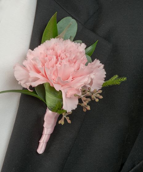 Carnation Boutonniere - Florist-designed boutonniere made with premium seasonal flowers.