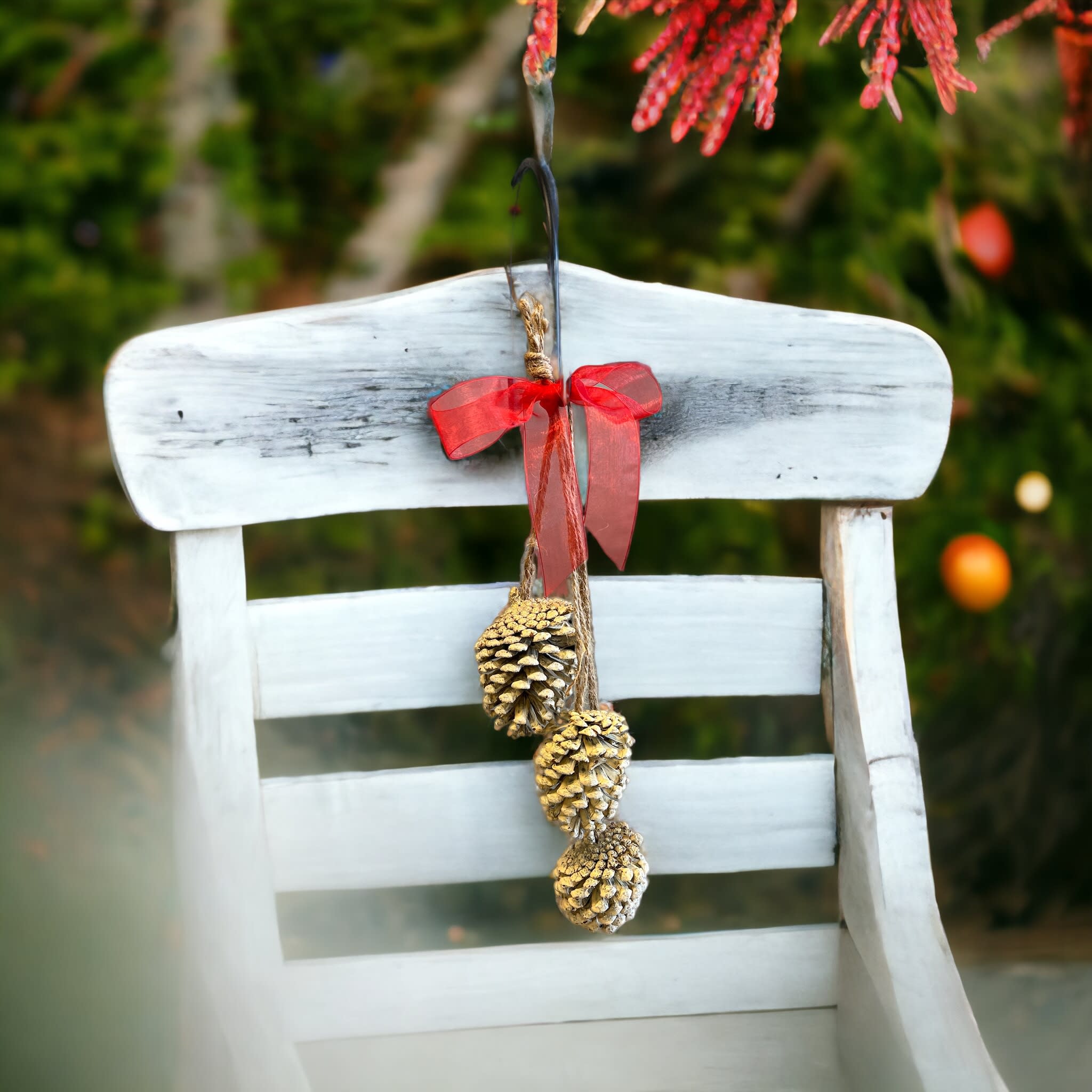 Christmas Pine Cone Ornament  - Festive hanging cones for door, Christmas tree or any place you like to hang. 
