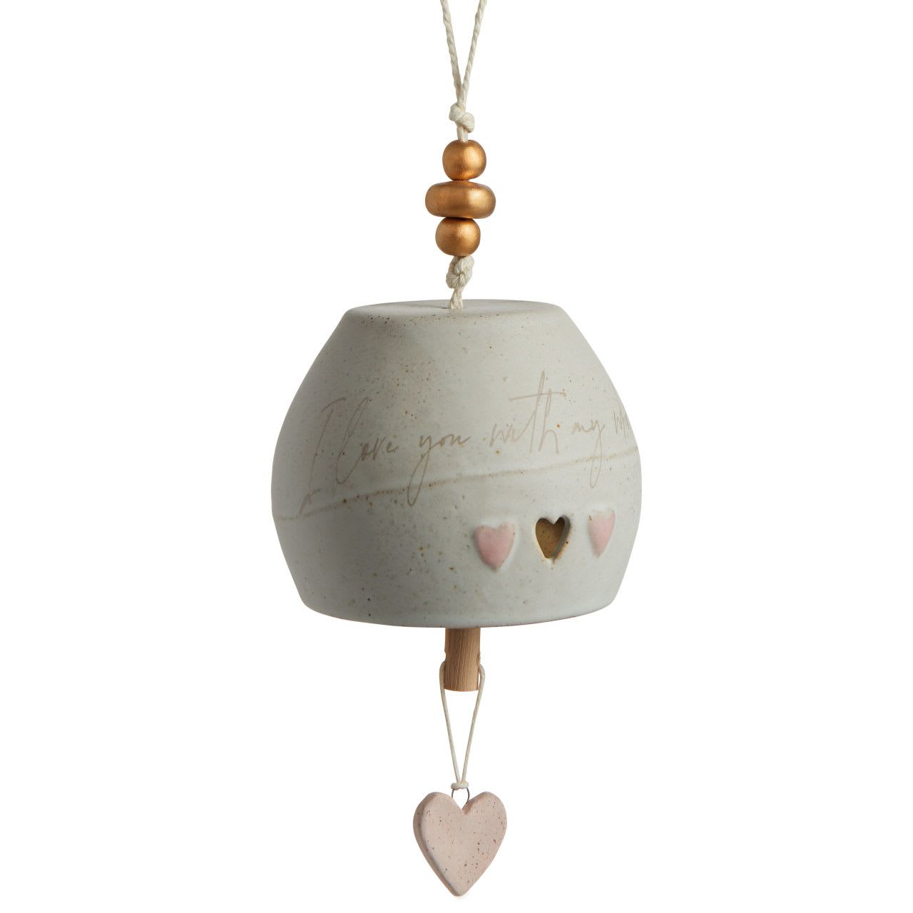 Demdaco Love Wind Chime - Part of the Inspired Bells Collection. Comes in a nice box. The words on it say, &quot;I love you with my whole heart&quot;. Makes a great addition to any outdoor space. 
