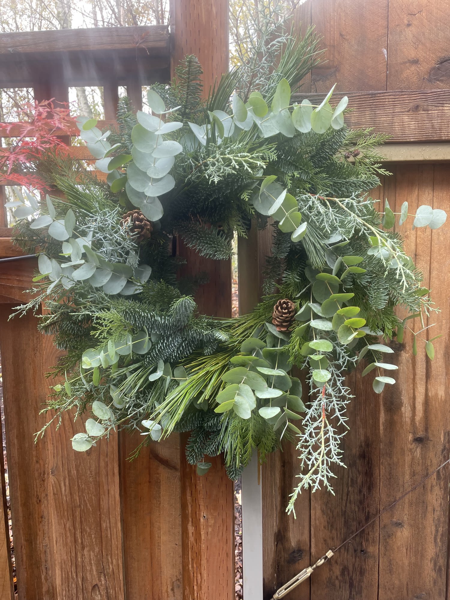 12/5 - Mini Wreath Workshop - First Friday Event - Friday, December 5th - 5:00 PM - 6:30 PM - $50 per person  Celebrate First Friday and the annual tree lighting in the Village by creating your own mini fresh wreath — perfect for gifting, hanging on a door, or adding to your holiday table. We’ll provide all the materials and guidance you need to design a small, textural wreath with winter greens, fragrant eucalyptus, and natural accents. Come get a front row seat to the tree lighting festivities, soak in the holiday spirit, and leave with something handmade and beautiful to kick off the season. Class Includes: • Mini wreath base • Seasonal greens and natural accents • Tools and guidance Drop-in style — come anytime during First Friday hours. 