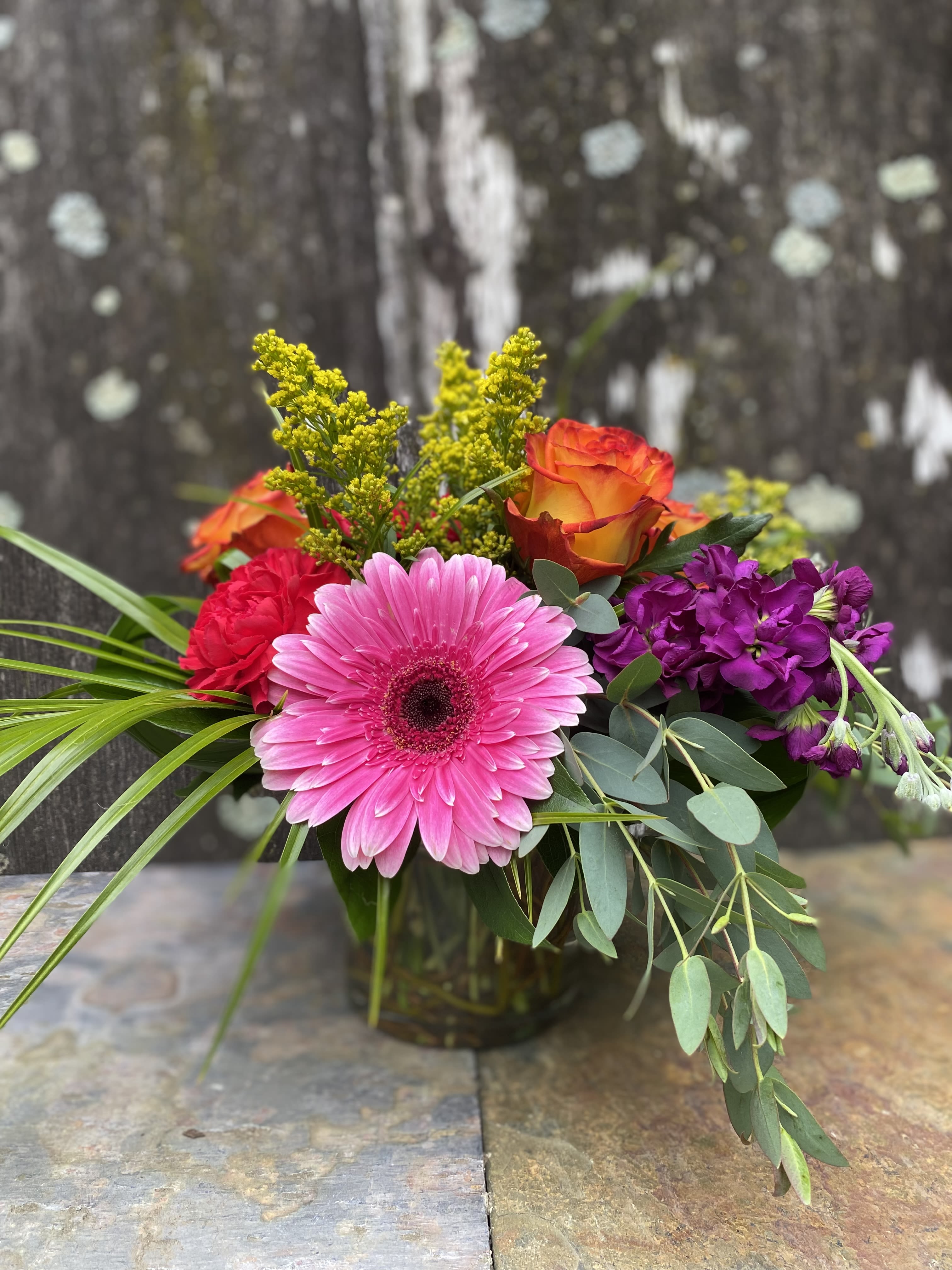 Bright Blooms - A changing mix of colorful flowers  to reflect the season