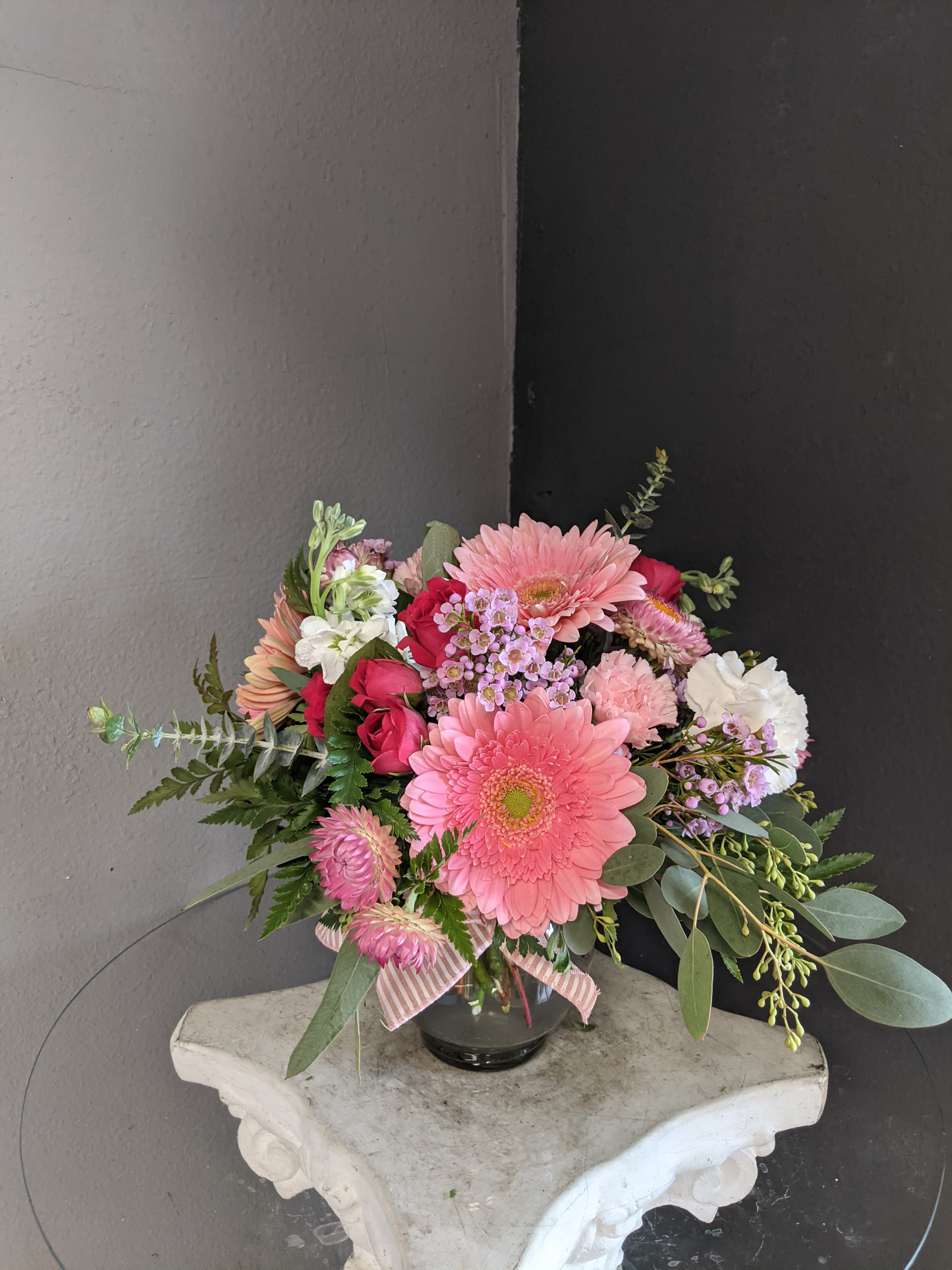 # 101 Fall Floral Arrangement - A beautifully selected bunch of the freshest flowers in a vase uniquely arranged by hand.