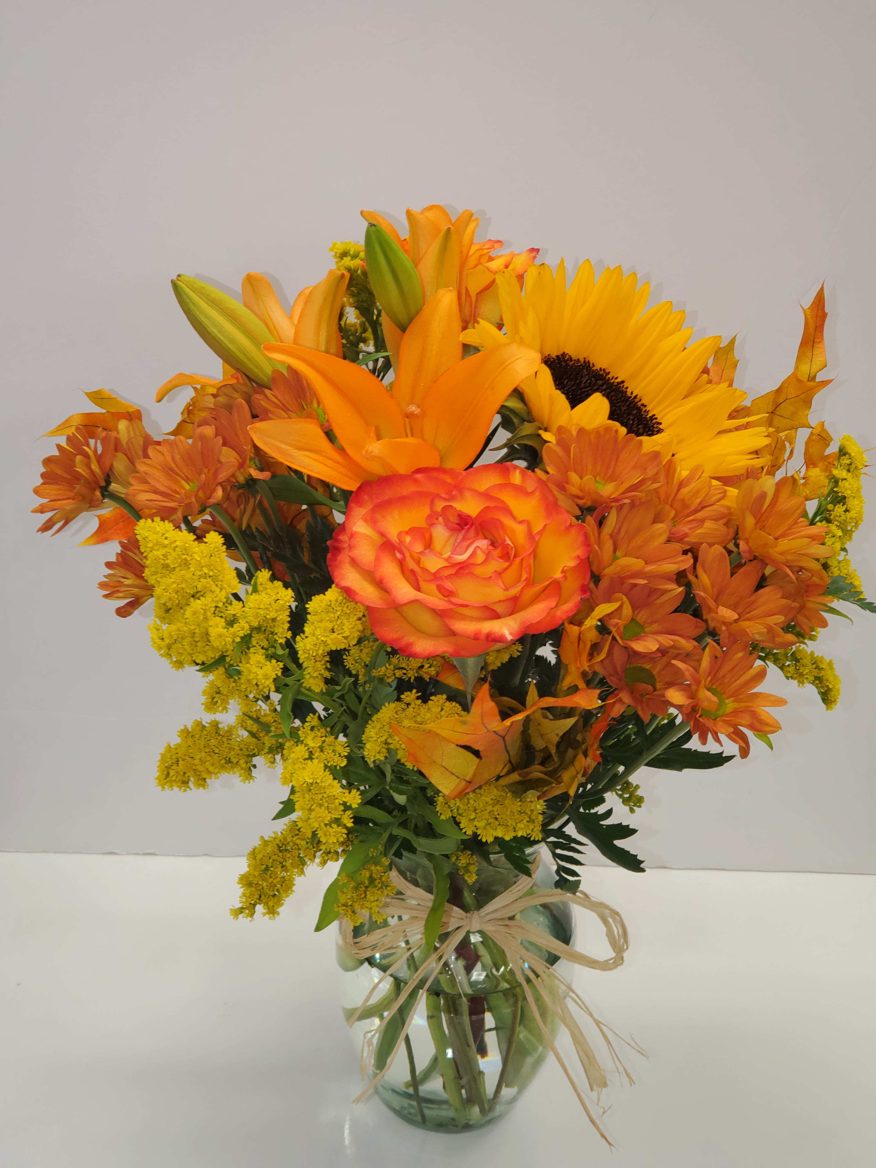 Traditional fall  - Traditional fall vase arrangement made with nice &amp; happy autumn colors