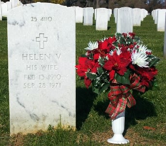  SILK CHRISTMAS ARRANGEMENT  - ON THE ORDER FORM FOR DELIVERY INFO: Enter the FIRST AND LAST NAME of the deceased and select &quot;FUNERAL HOME&quot; under Location Type. Enter &quot;ANC&quot; under Funeral Home Name, and enter the SECTION-GRAVE NUMBER under Funeral Home Address. Use &quot;ARLINGTON, VA 22211&quot; for the City, State, Zip and enter YOUR CONTACT NUMBER for the Day Phone number. The delivery fee will change from $12.95 to $10.95 at final checkout. A complimentary delivery confirmation photo will be sent to your email address.      As Shown : TT-ANC28 