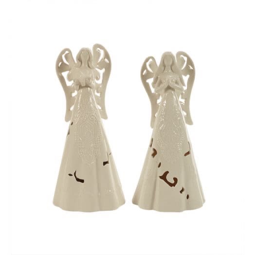 12 inch Ceramic Angel - Variety  - 12 inch light up corded Angel. The angel received is dependent on what is in stock. For Specific Angel please call the shop to see if it is available.