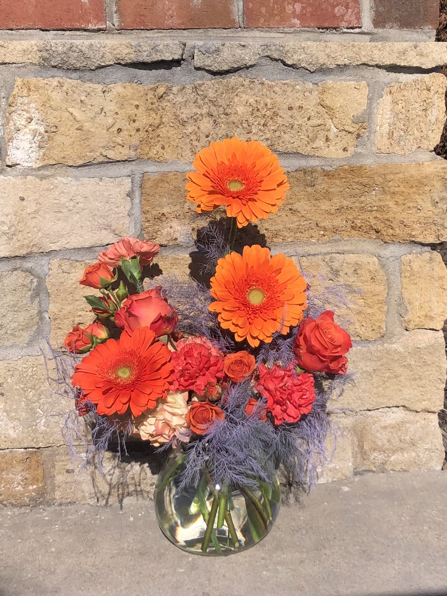 Brooklyn Sunrise - perfect blend of orange blooms, great for when you want to send a little cheer to someone's day.