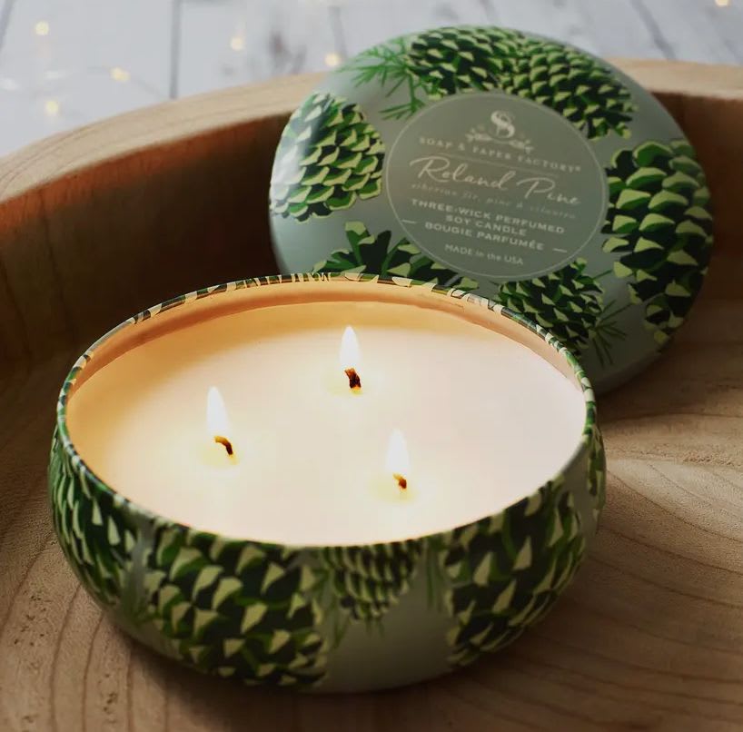 Large Pine Candle - This candle smells so good! Good size.  And made right here in New York state :)
