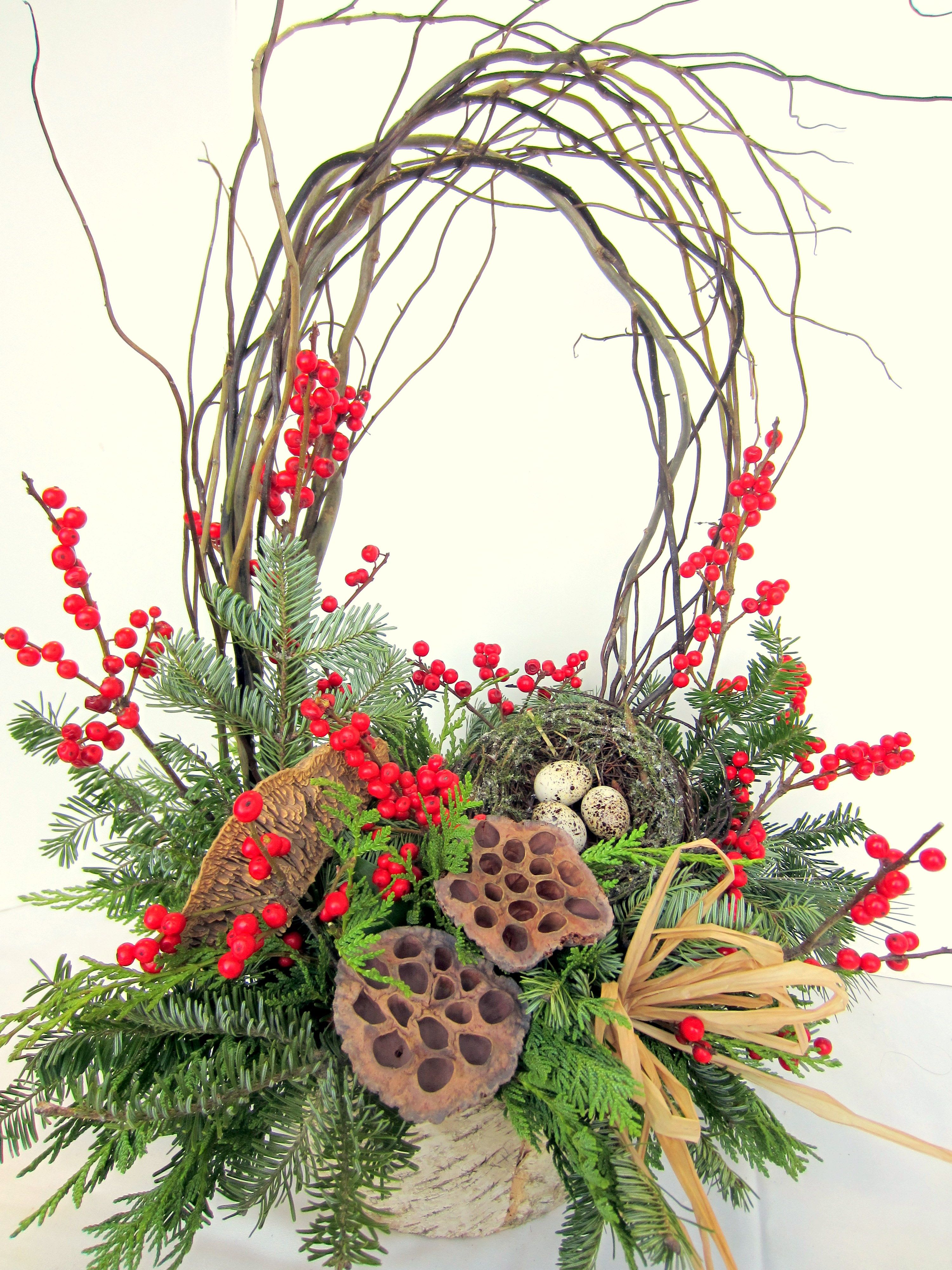 Natures Celebration By D Bryant Designer - Styled in a basket this design is a reflection of the natural world around us. Celebrate the season with a touch of nature. Floral content will vary.