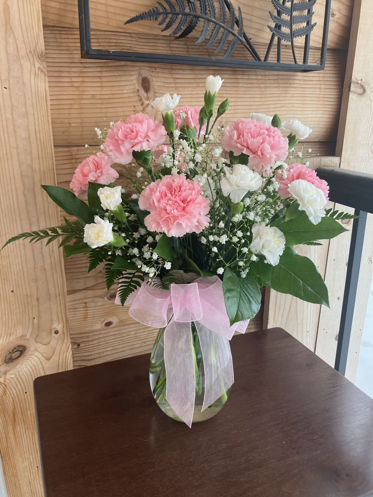 Lovely Carnations - Soft pink and white Carnations make a sweet arrangement.