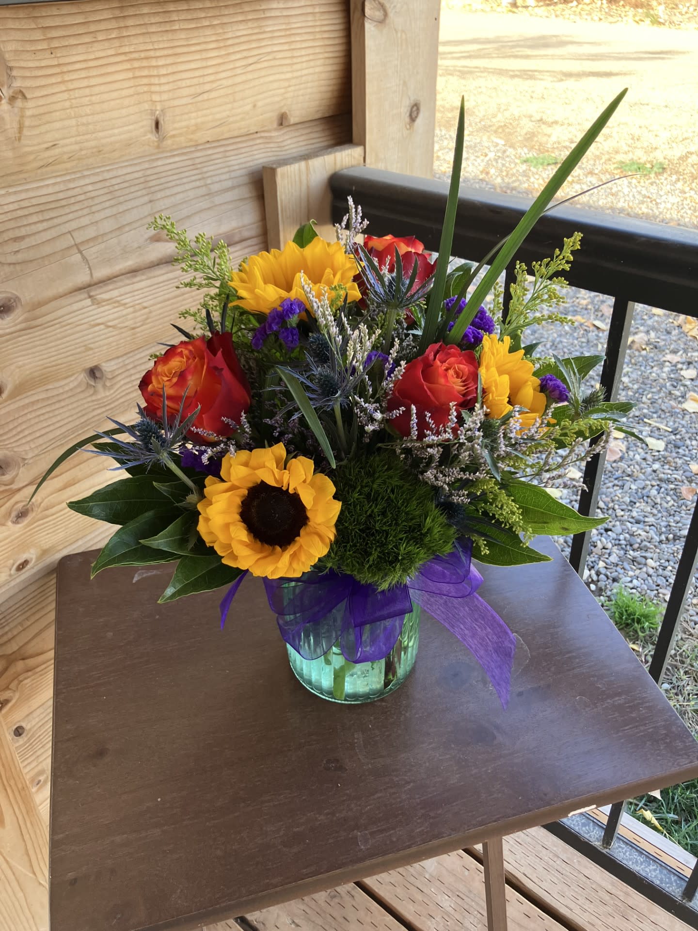 Pick up the Heat - This bouquet has roses and sunflowers, and could be used for the occasion of your choice!