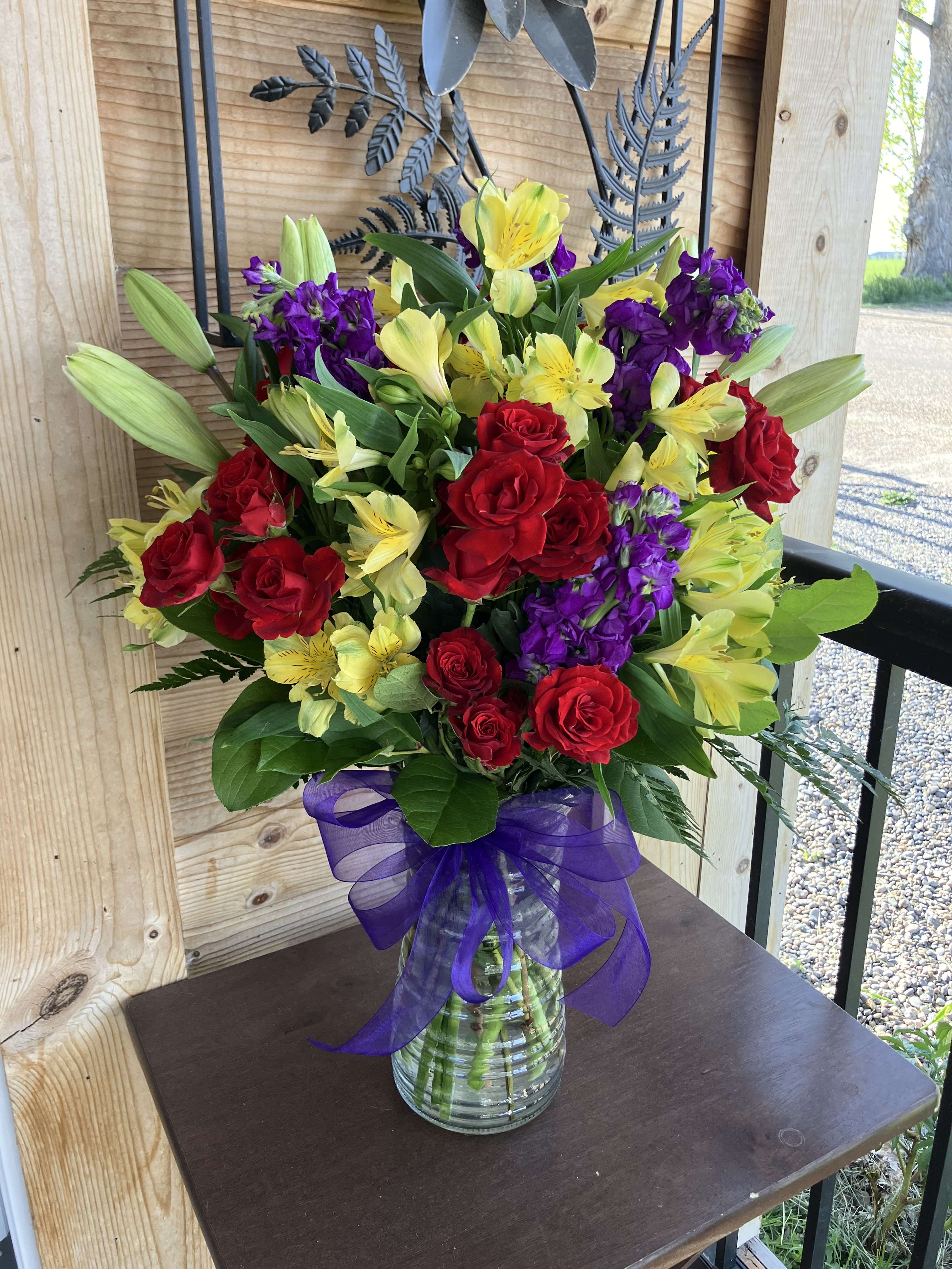 You Make Me Happy - Uplifting variety of Spray Roses and mixed flowers.