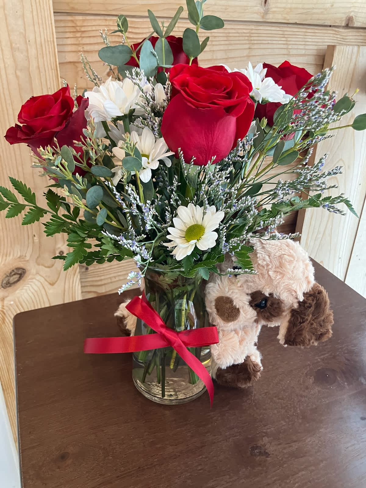Puppy Hugs - Make your Valentine smile with this cute arrangement.