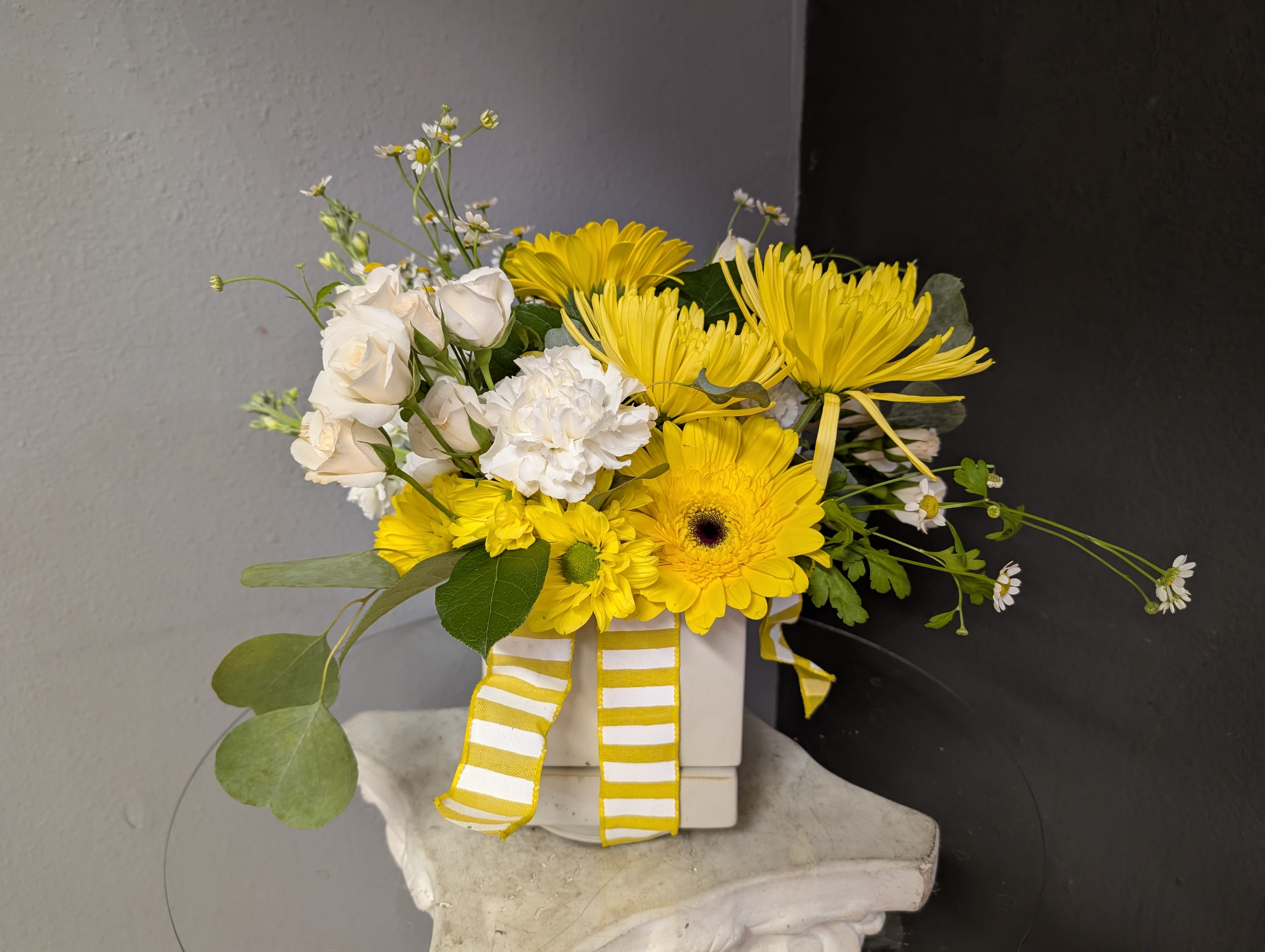 # 112 Fall Floral Arrangement - A beautifully selected bunch of the freshest flowers in a vase uniquely arranged by hand.