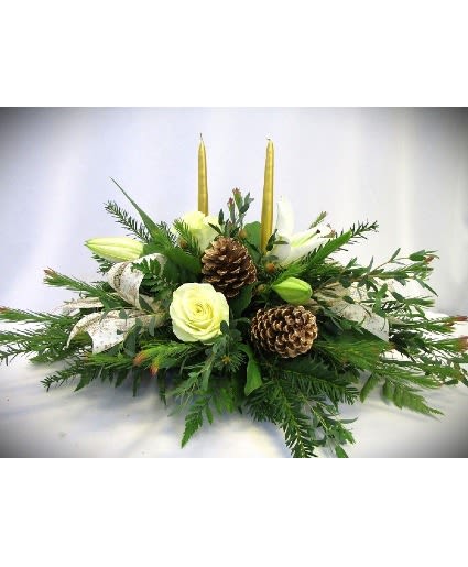 Sparkling Wishes - Is a winter wonderland of white blooms and fresh greenery