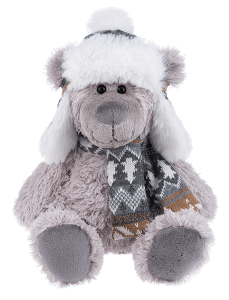 Winter Warm Bear Plush - This charming 10&quot; Winter Bear plush is ready to celebrate Christmas with you. Ultra-soft, giftable, and full of festive spirit.  Your order will include one bear, and you may receive either style, as both designs are very similar in appearance.