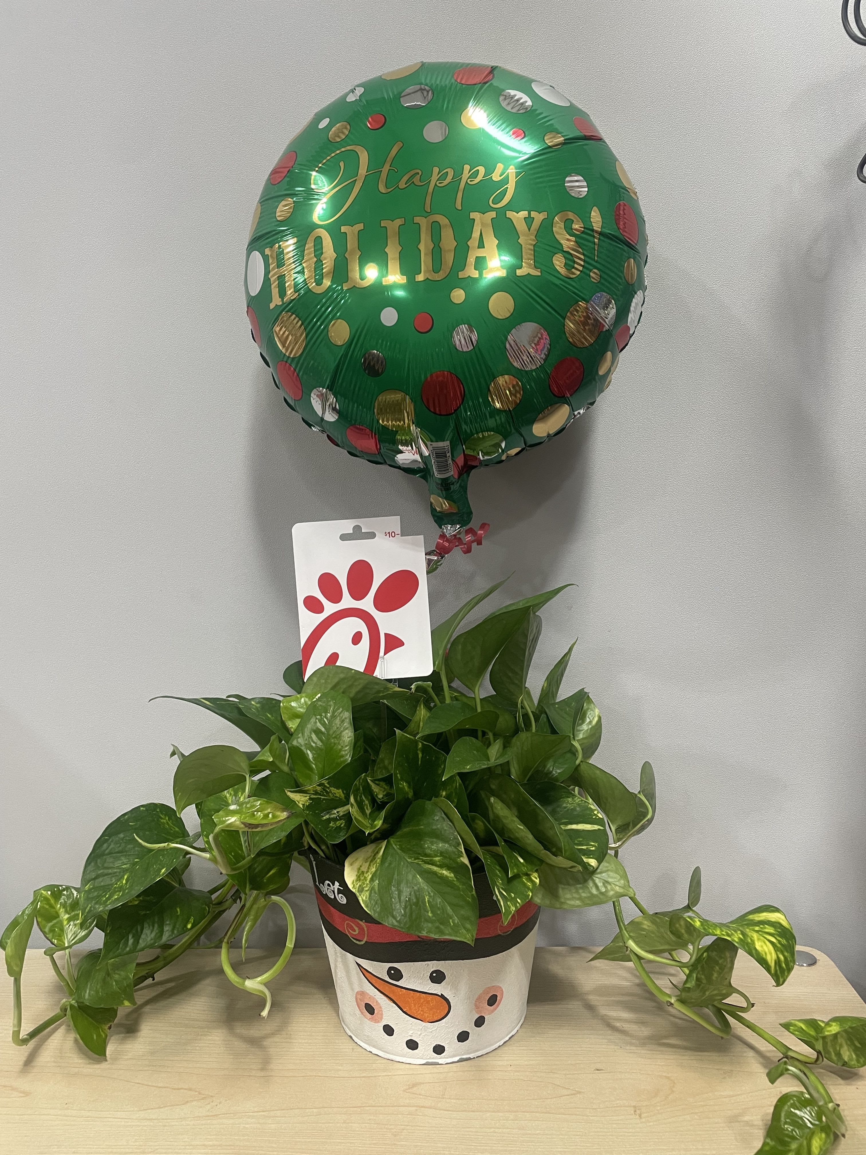 Let it Snow Planter &amp; Chick Fil A - As shown w/ $10 gift card