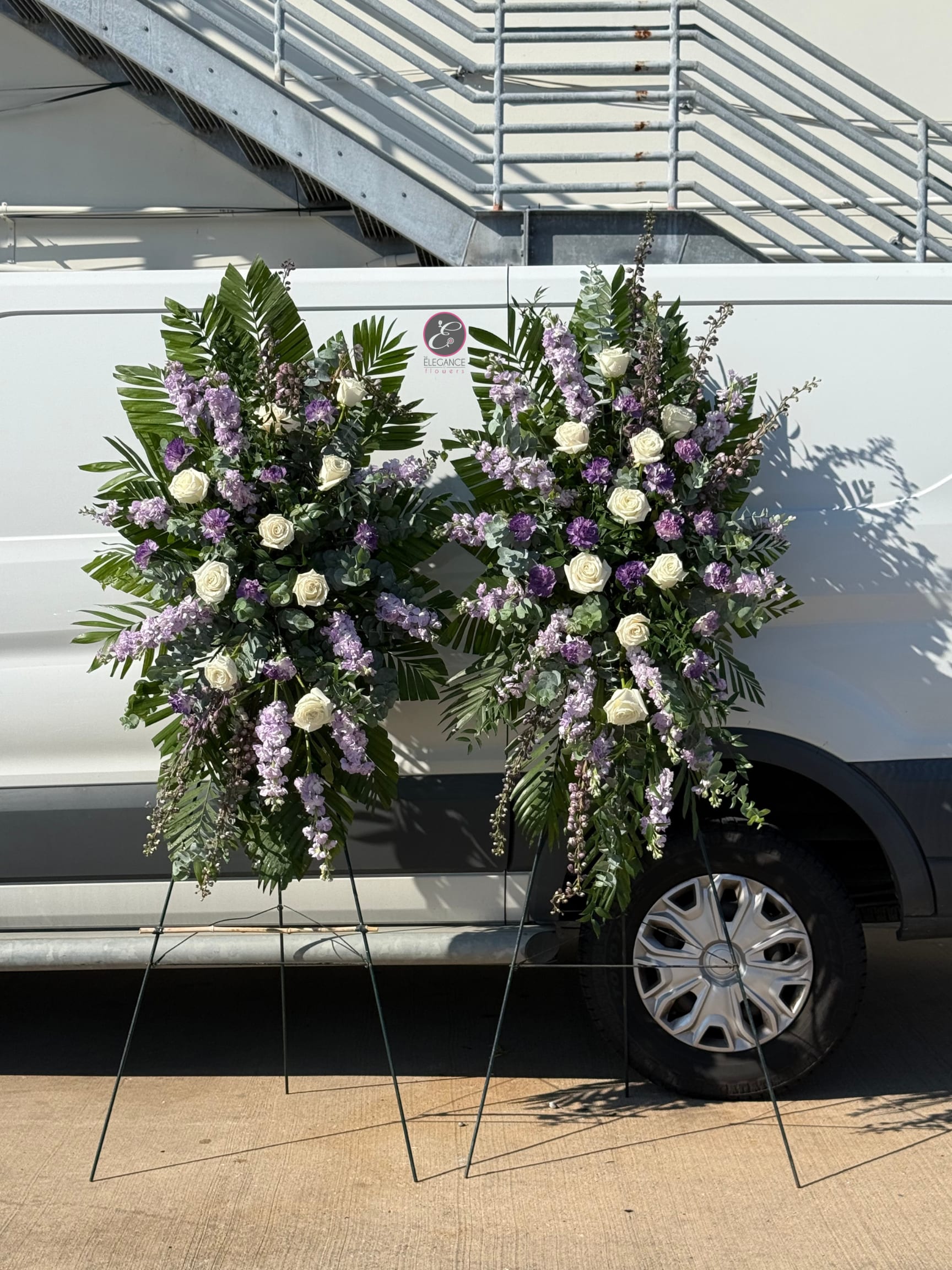 Elegant Easel Pair #1  - This set includes two matching easel , perfect for displaying together. Call 281-564-2600 for more information or inquiries. 