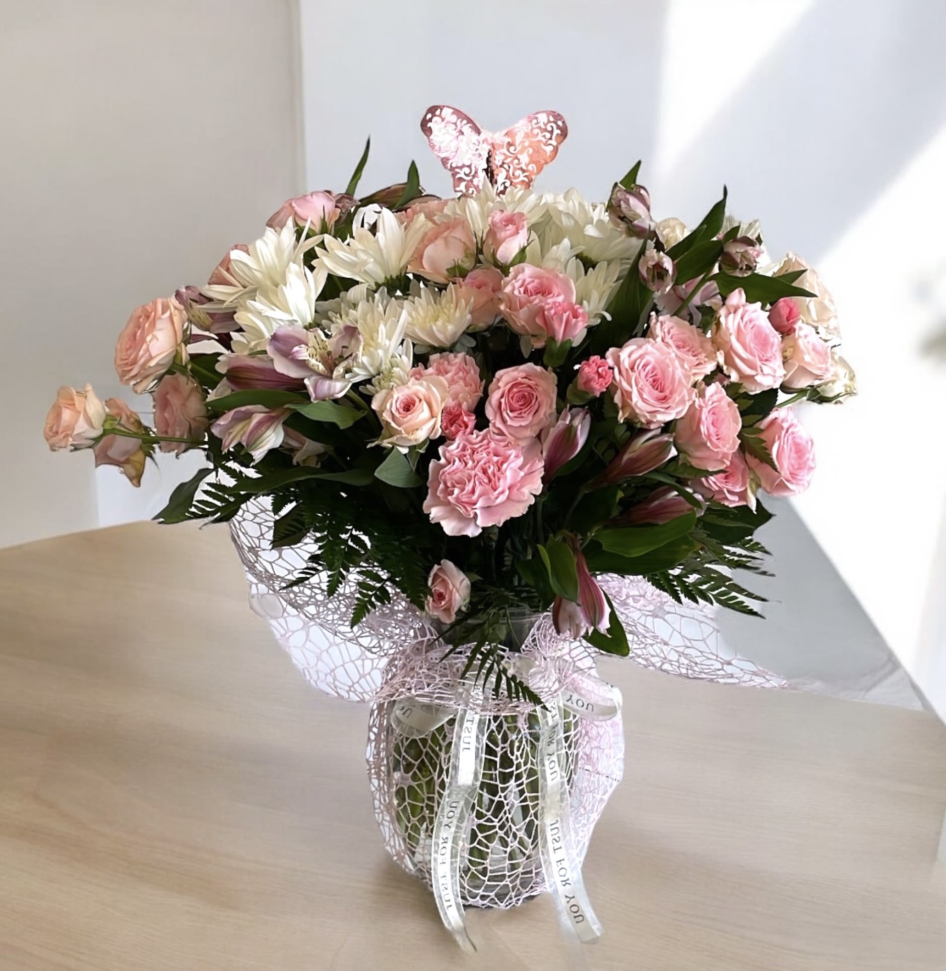 Blush Crush Bouquet - SUBSTITUTIONS MAY NEED TO BE MADE It's just, a little blush! Whoever you're sending this bouquet to, your loved ones are sure to crush hard on these gorgeous pink and white shades.
