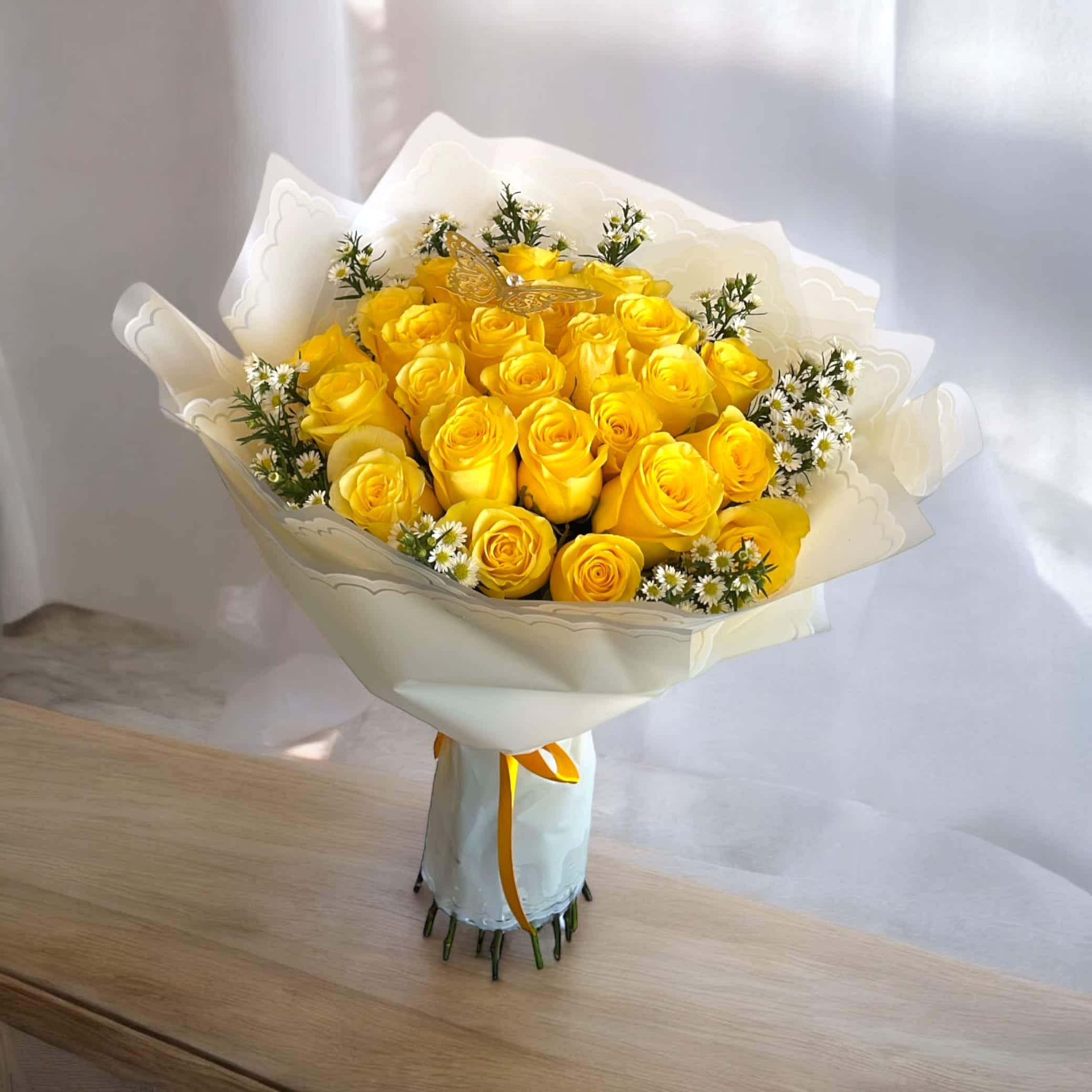 Yellow Roses special -  25 yellow roses with filler  