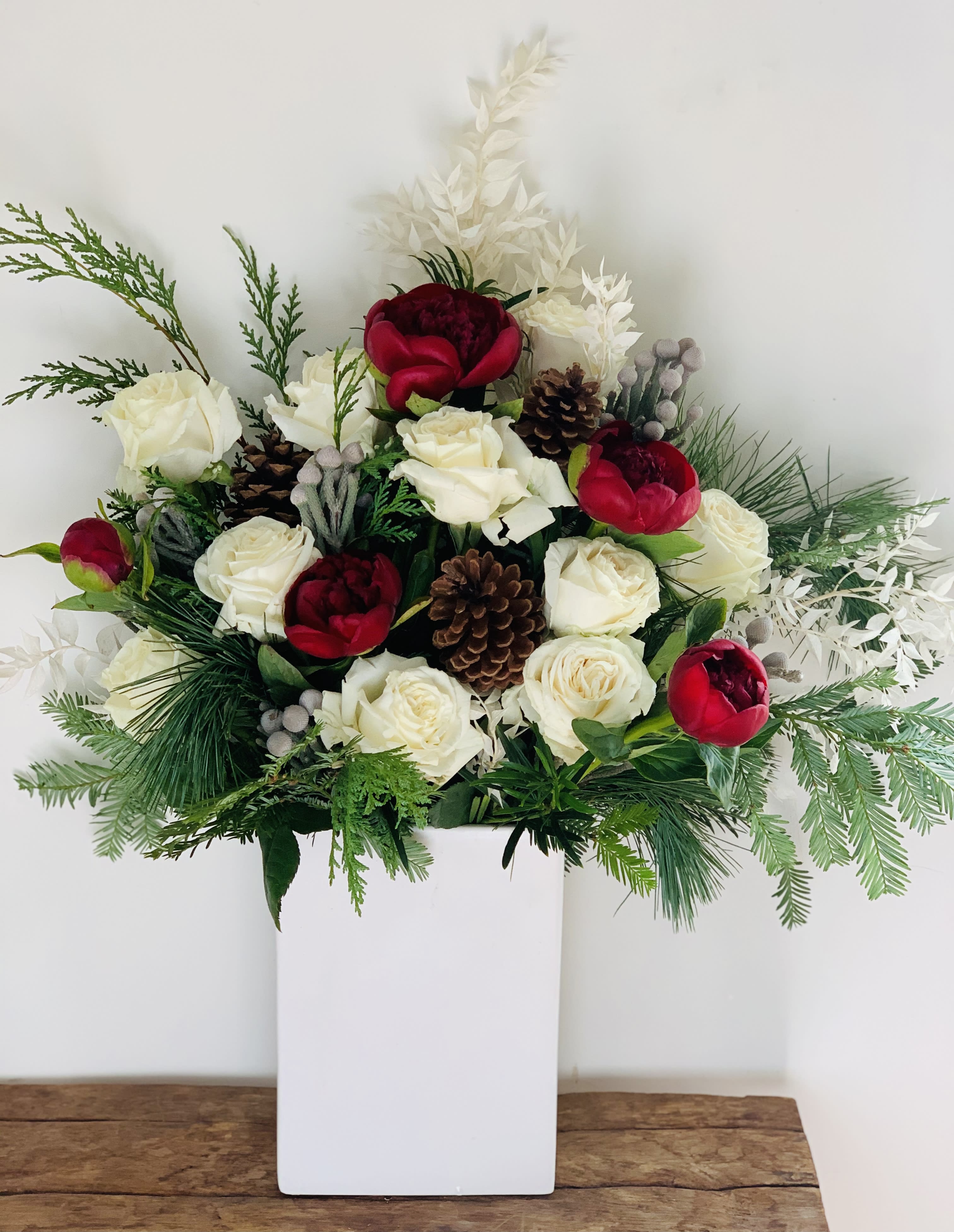 Merry and Bright - with exquisite Red Charm Peony