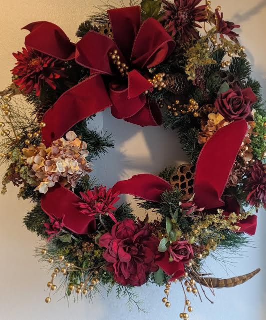 Cozy Christmas Silk 22&quot; Wreath - 22&quot; Wreath