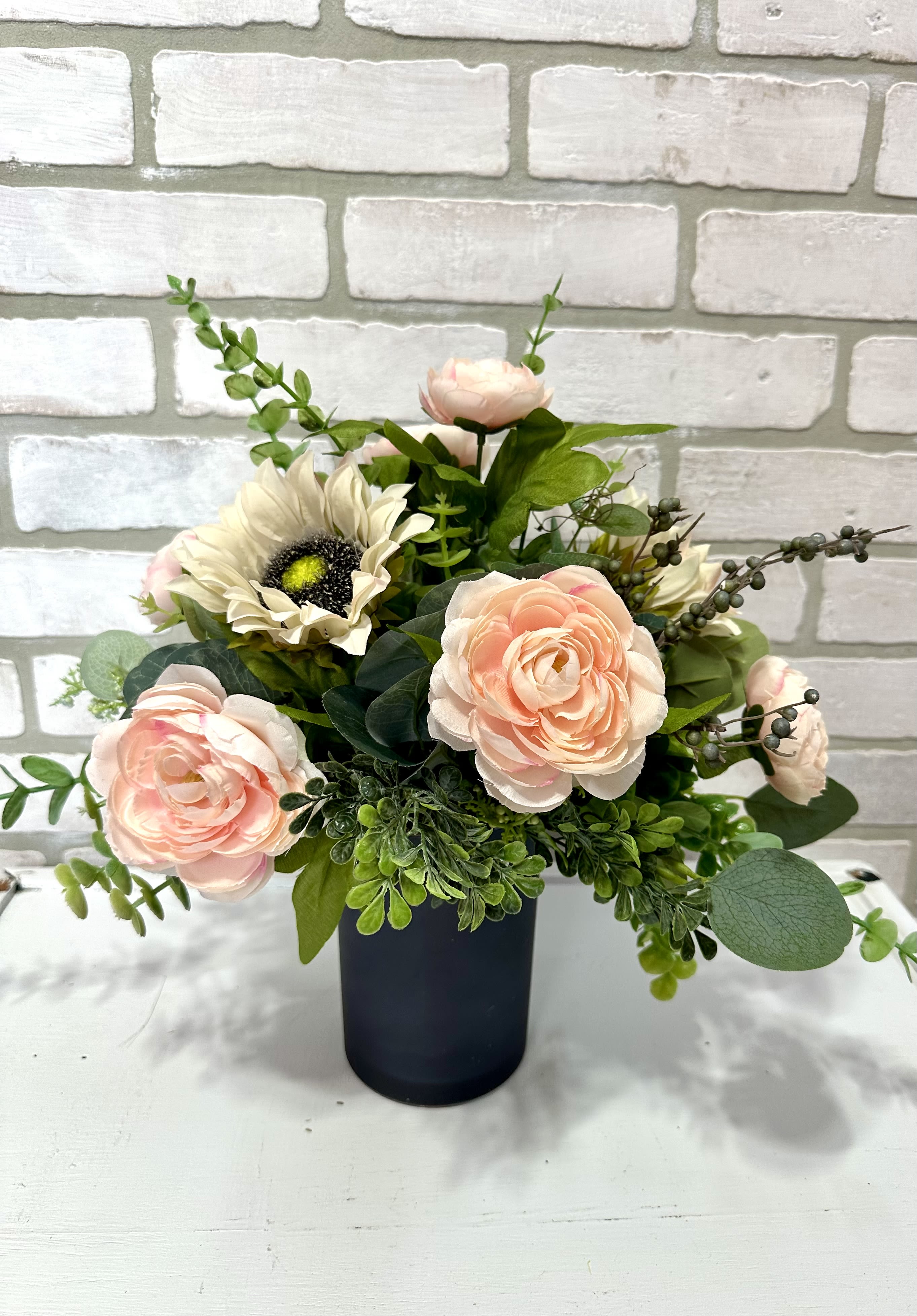 Artificial Spring Silk Arrangement - A gorgeous milk of pinks and greens sure to delight