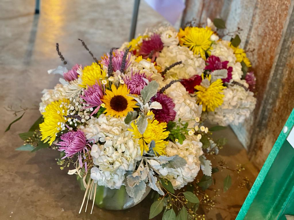 Duo Designers Choice - TWO Arrangements made to match with a fresh array of flowers and greenery. Our designers will design absolutely stunning and original styled pieces using the freshest seasonal flowers available at the time your order is placed. Arranged in matching vases of our choice to complement your design, this glorious custom design is ready to take your recipient's breath away with the originality in design! Perfect for a party or event!