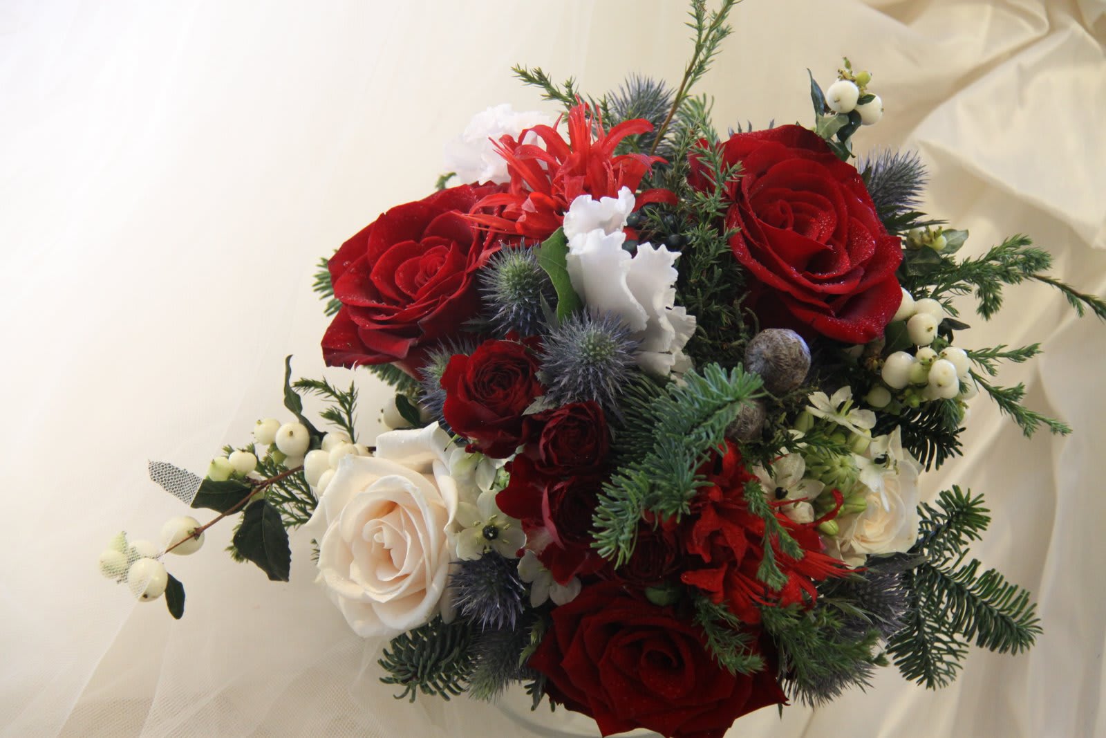 Custom Holiday Arrangement - Customized holiday flower arrangement-picture and description varies according to whats being ordered.