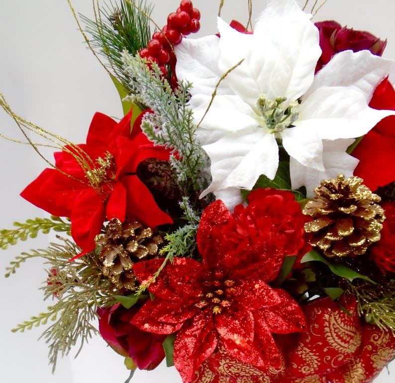 Cementary Flowers - Cementary cone style flower arrangement that can be customized colors and flowers ca vary.