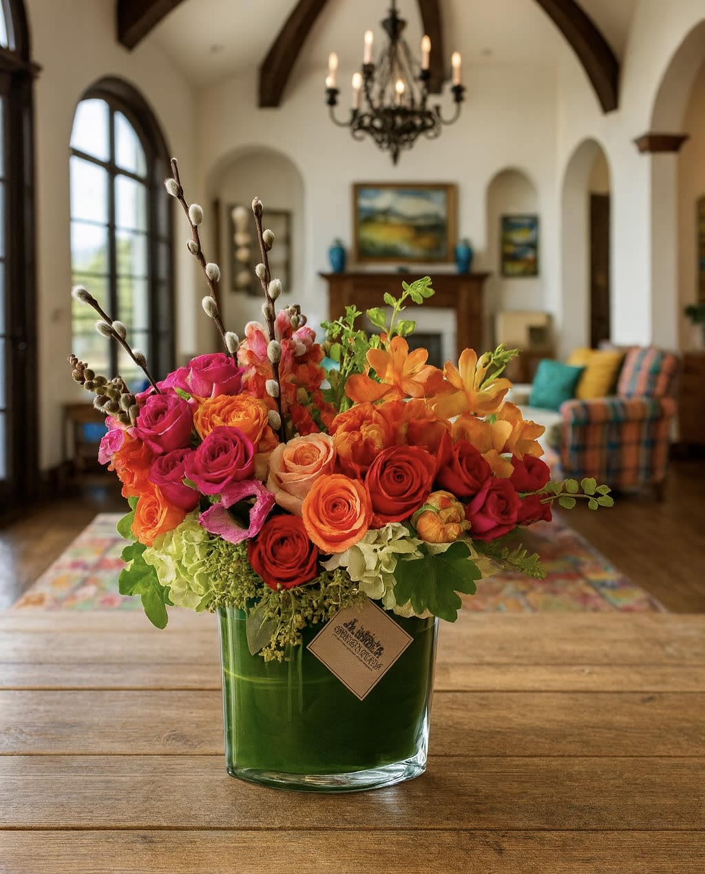 Buena Vista  - Experience effortless elegance with the Buena Vista Arrangement, a vibrant floral design inspired by the charm and warmth of California living. This signature creation from My Blooming Business features a curated blend of premium blooms arranged with modern artistry—perfect for brightening homes, celebrating milestones, or gifting someone special.  Rich seasonal florals come together in a harmonious palette of soft neutrals and bold pops of color, creating a captivating centerpiece that feels both elevated and inviting. Designed with a lush, full shape and handcrafted attention to detail, Buena Vista brings a touch of refined beauty to any coffee table, entryway, dining space, or event.  Whether you're searching for a Los Angeles florist, a stylish Eagle Rock flower delivery, or a floral arrangement that blends timeless design with contemporary charm, Buena Vista is the perfect choice.