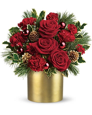 Holiday Elegance - Add a little Couture to Christmas this year! Your family and friends will think you're golden when you send them this stylish holiday arrangement.