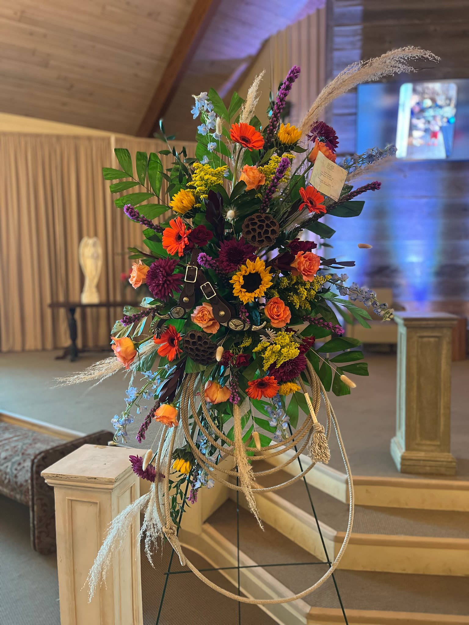 Easel Spray - A timeless tribute of grace and remembrance, our Floral Spray stands as a heartfelt expression of love and loss.