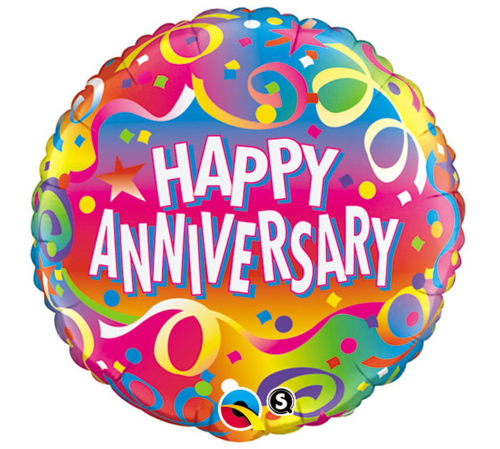 Happy Anniversary Balloon - micro foil mylar balloon