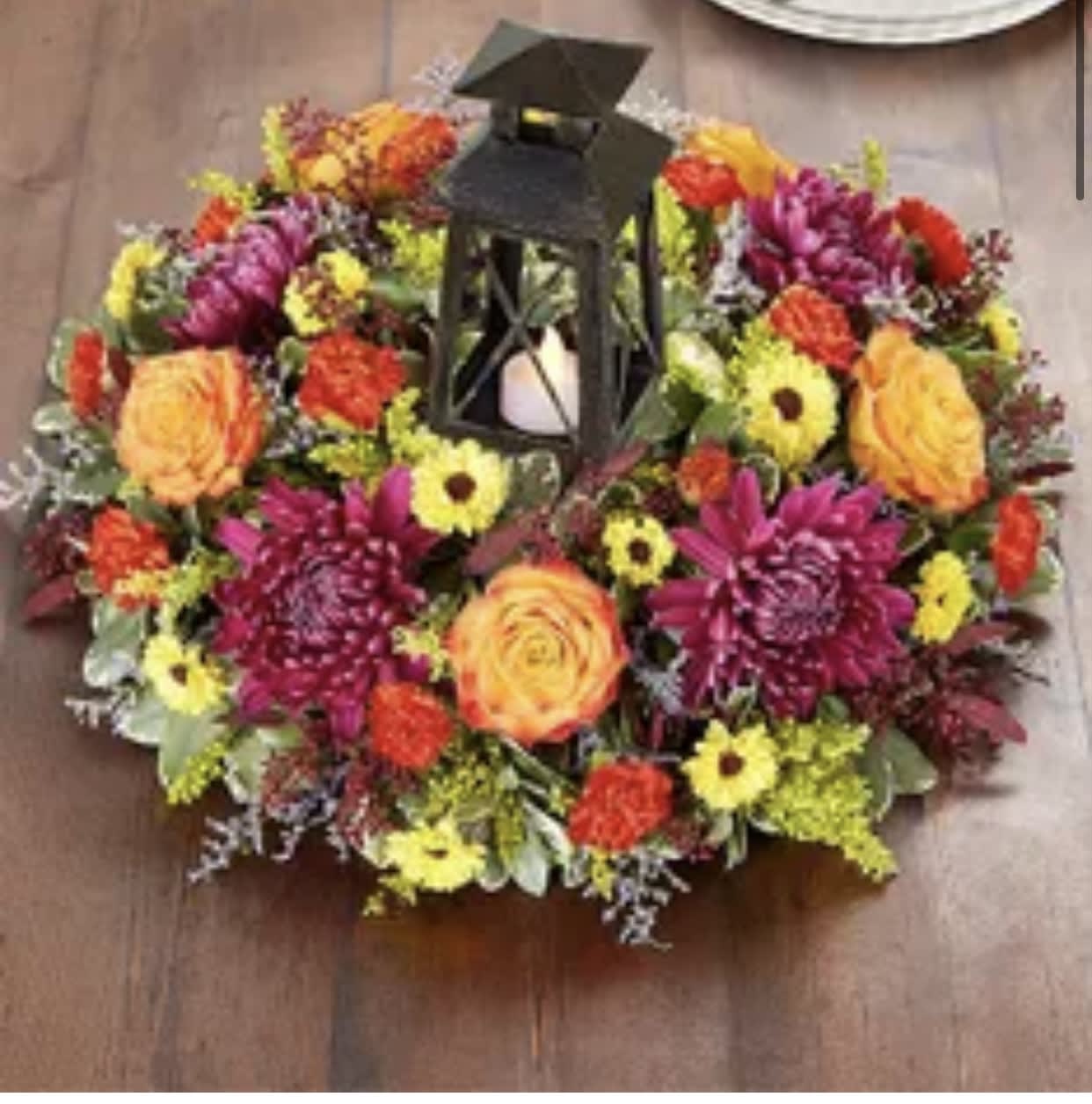 Brilliant autum center piece - Mix fall color 