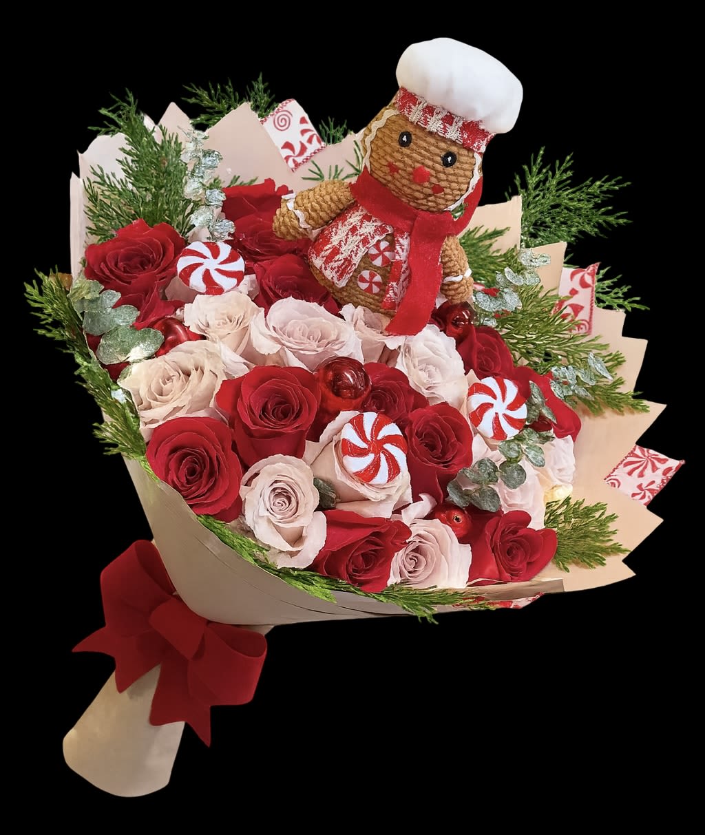 Gingerbread Peppermint Bouquet (No Vase) - Gingerbread Peppermint Bouquet (No Vase)
