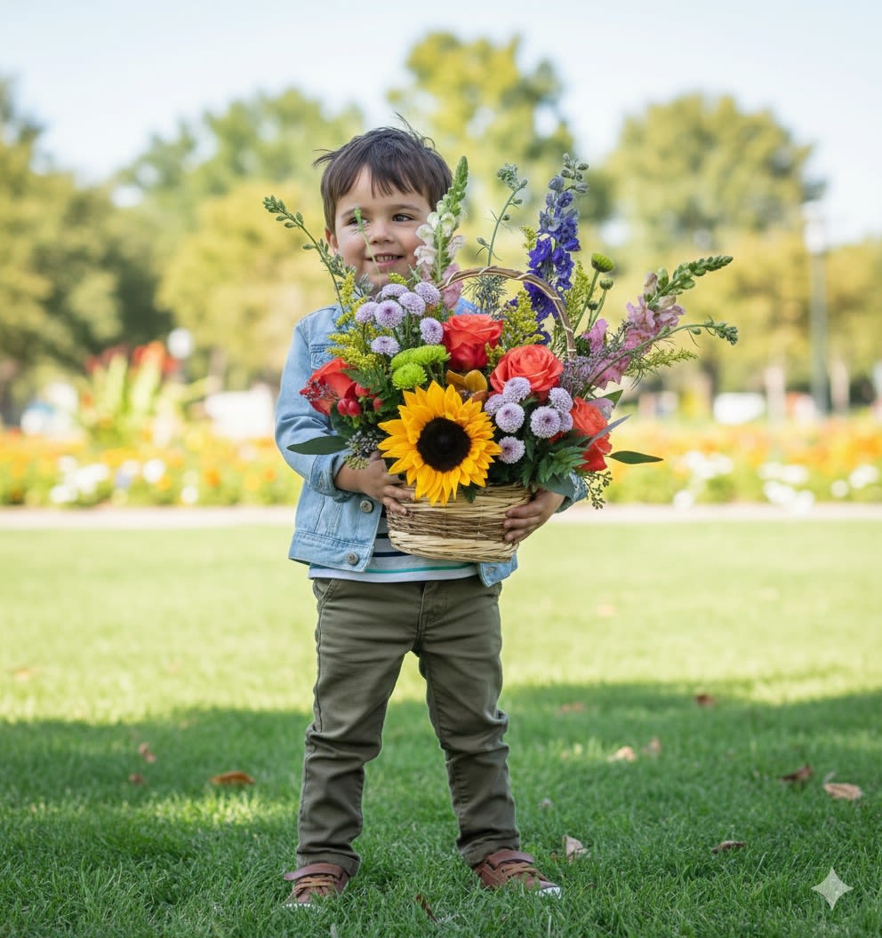 Basket of Joy - Elegant colorful mix 