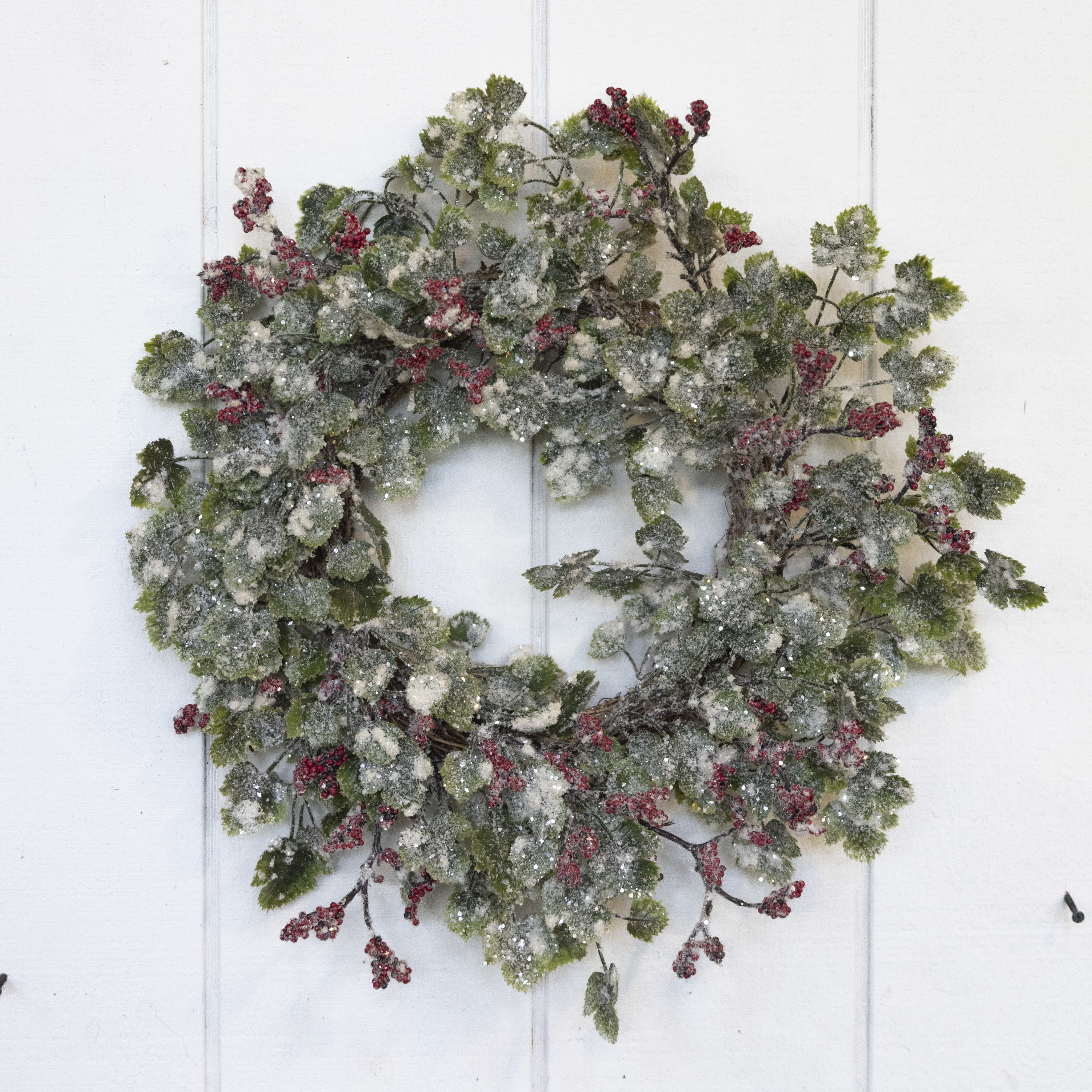 Artificial Frosted Berry Wreath - Artificial Frosted Berry Wreath